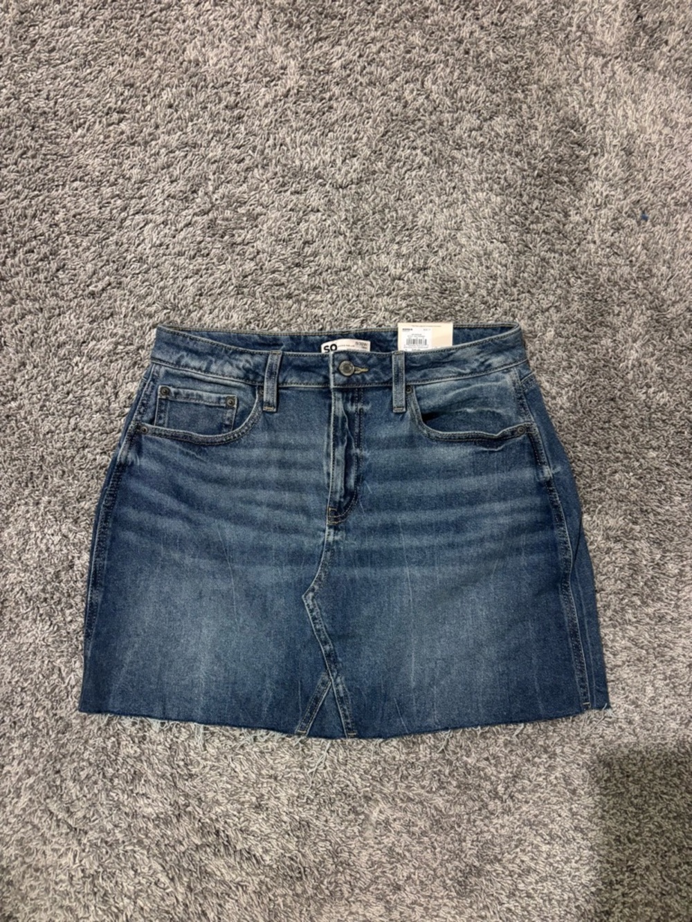 New Denim High Rise Mini Skirt